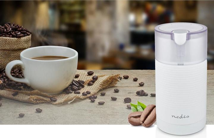 Actual product image Nedis Coffee Grinder 70 g 150 W White (EU plug)