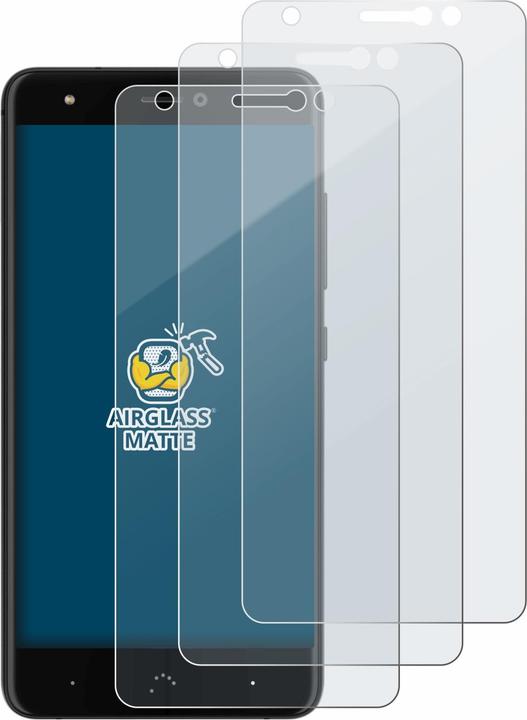 Actual product image BROTECT AirGlass Glass Matte (3 Piece, BQ Aquaris X Pro)