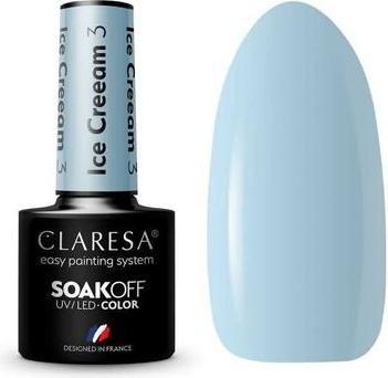 Actual product image Claresa Ice Cream UV Nail Polish 5ml - Pack of 3 (Blue, UV gel varnish)