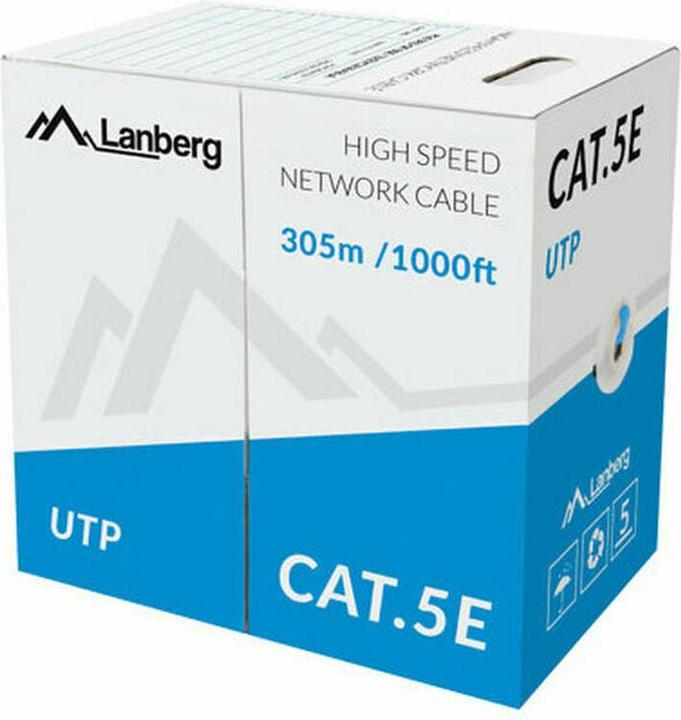Produktbild Lanberg LCU5-10CC-0305-B Netzwerkkabel 305 m Cat5e U/UTP (UTP) Blau (U/UTP, CAT5e, 305 m)