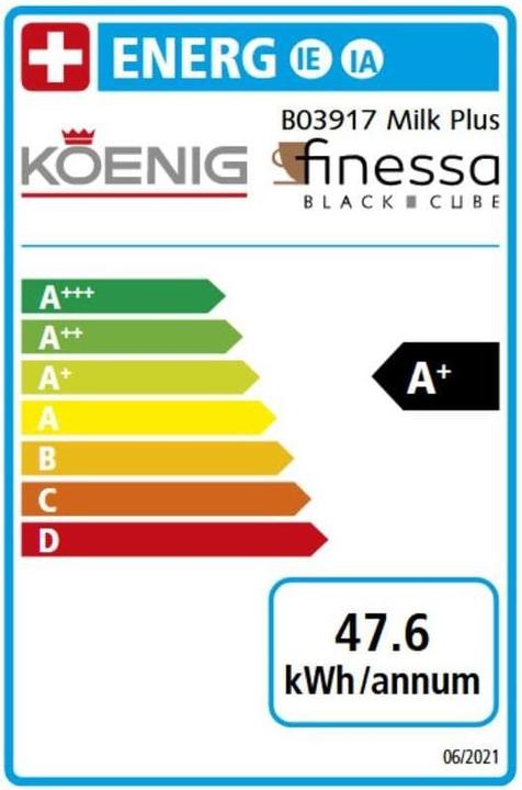 Label énergétique Koenig Finessa Milk Plus