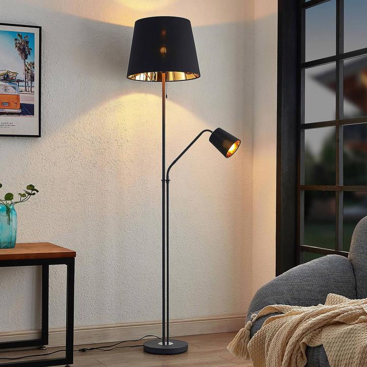 Actual product image Lindby Efalia floor lamp with reading light (E27, E14)