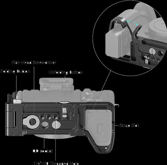 Actual product image SmallRig Foldable L Bracket for Sony Alpha 7R V / Alpha 7 IV / Alpha 7S III