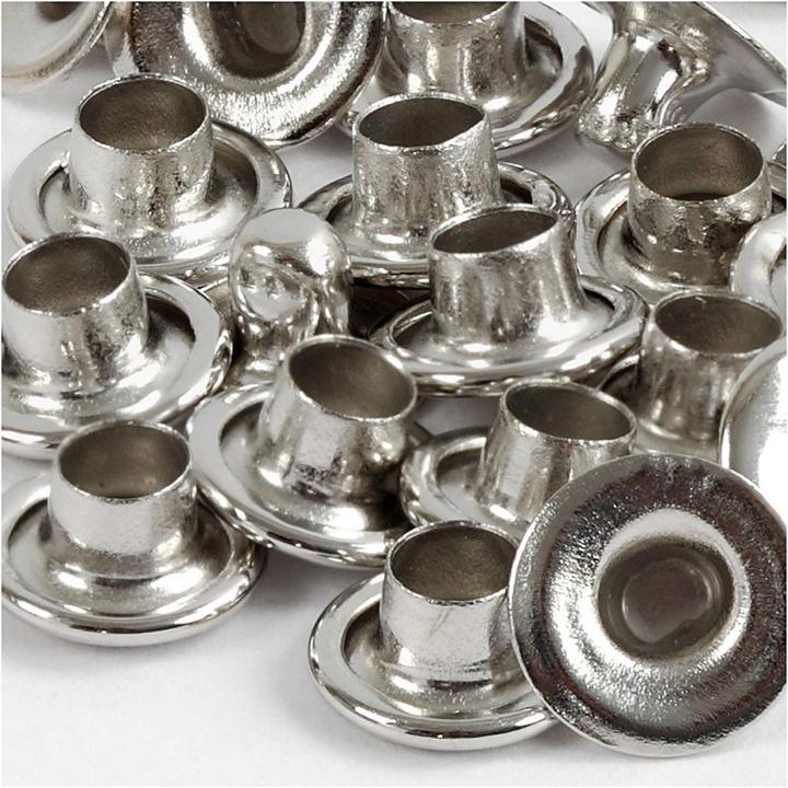 Produktbild Creativ Company Hohlnieten 7 mm Silber, 50 Stück