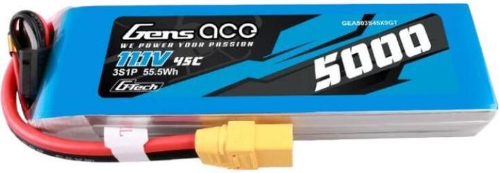 Gens Ace G-Tech 5000mAh 11.1V 45C 3S1P lipo battery with XT90 Plug (11.10 V, 5000 mAh)