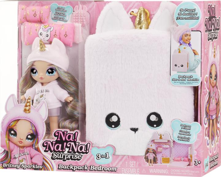 Image du produit MGA 3-in-1 Backpack Bedroom Unicorn Playset- Britney Sparkles