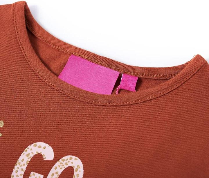 Immagine prodotto VidaXL Camicia da bambino a maniche lunghe Cognac 116,Materiale: 95 % cotone. 5 (116)