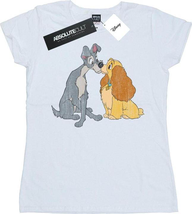 Disney Lady And The Tramp Distressed Kiss TShirt (M)