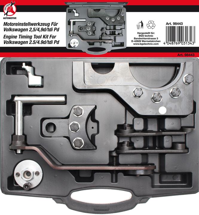 BGS Engine Timing Tool Set | for VAG 2.5 / 4.9D / TDI Pump Nozzle Unit
