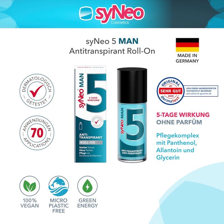 Actual product image syNeo 5 MAN Antitranspirant Roll-On (Roll-on, 50 ml)