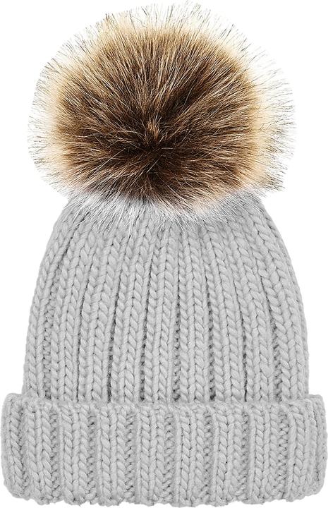 Actual product image Beechfield Childrens/Kids Pom Pom Knitted Beanie
