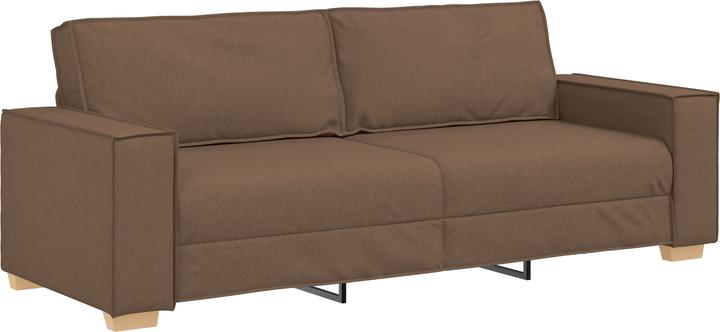 Produktbild VidaXL 3-teiliges Sofaset mit Kissen braunes Gewebe (3-Sitzer)