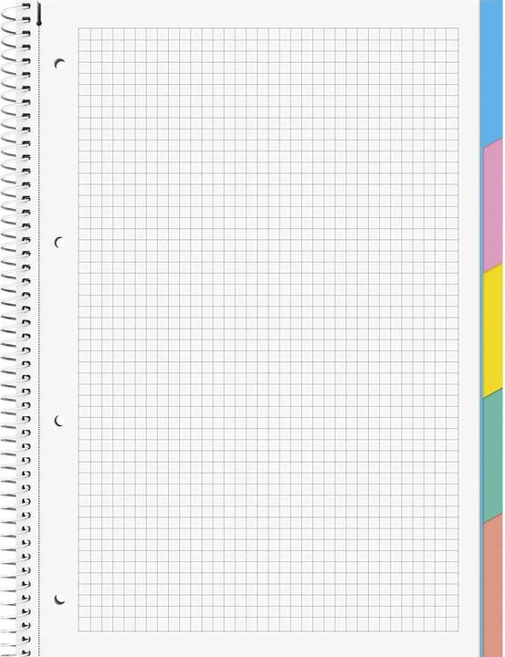 Image du produit Carnet de notes de collège avec registre (A4, Blanc, Couverture souple)