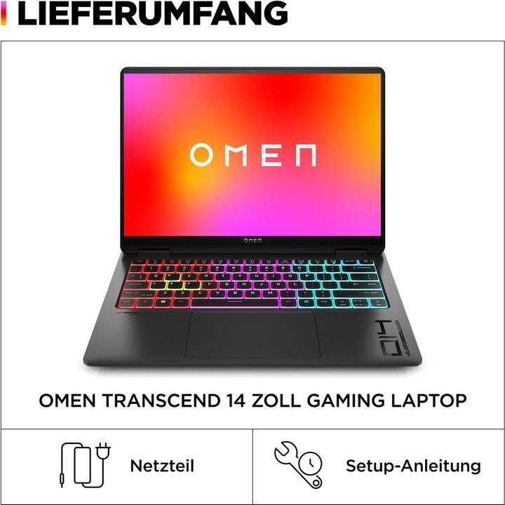 Produktbild HP OMEN 14-fb0174ng 14.0" 2.8k OLED 120Hz, Intel Ultra 7-155H, 16GB RAM, 512GB SSD, RTX 4060, FreeDO (14", Intel Core Ultra 7 155H, 17.18 GB, 549.76 GB, DE)