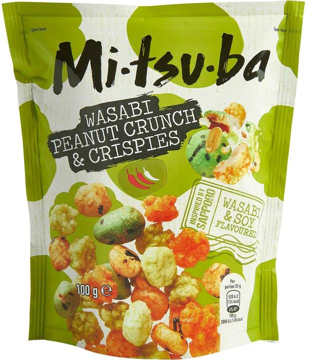 Actual product image Mitsuba Wasabi Peanut Crunch & Crispies (100 g)