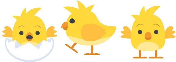 Actual product image Emojione Emoji baby chick (30 x 83 cm)