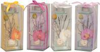 Produktbild IKO Glas für Teelicht Orchideen-Deko h=20cm PVC-Box, 4 (4 x)