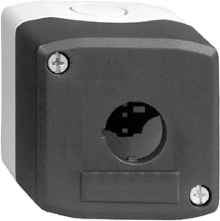 Produktbild Schneider Electric Tastergehäuse 22mm 1 Loch grau