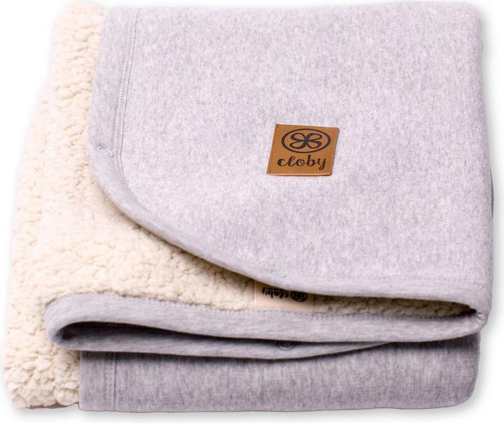 Cloby Teddy Decke Blanket Grey (95 x 75 cm)