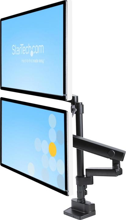 Productafbeelding StarTech com ARMDUALPIVOT, klem, 16 kg, 81,3 cm (32 inch), 100 x 100 mm, hoogteverstelling, Zwart (Tabel, 32")
