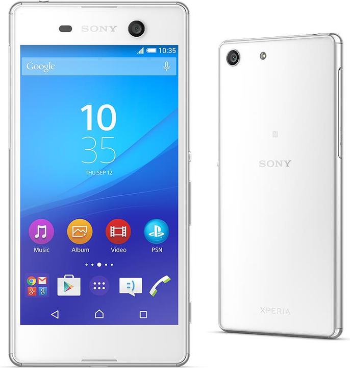 Produktbild Sony Xperia M5 (16 GB, White, 5", Single SIM, 21.50 Mpx, 4G)