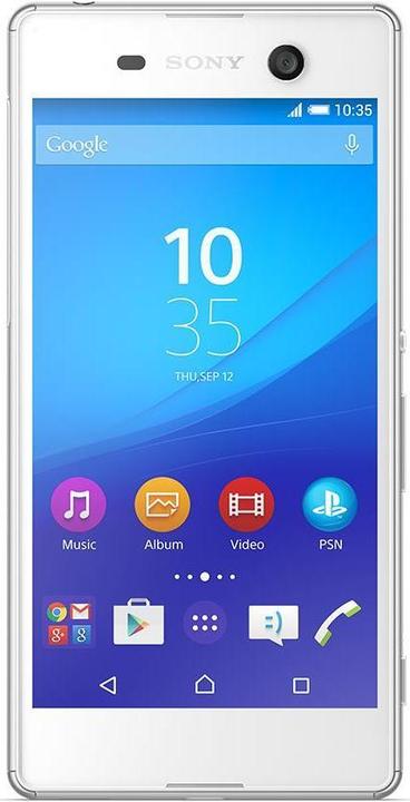 Produktbild Sony Xperia M5 (16 GB, White, 5", Single SIM, 21.50 Mpx, 4G)
