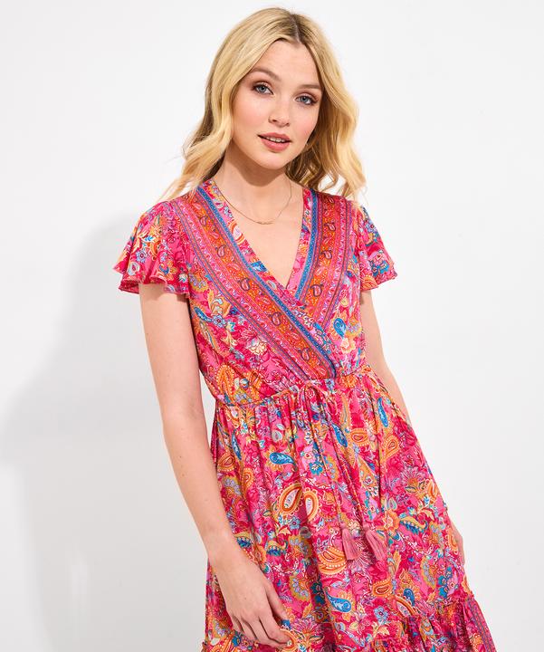 Actual product image Joe Browns Paisley Print V-Neck Maxi Dress (12XL)