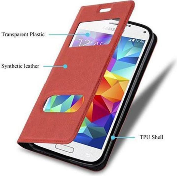 Produktbild Cadorabo Book mit View Doppelfenster Cover (Samsung Galaxy S5 Mini)
