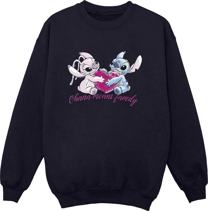 Disney Lilo And Stitch Ohana Heart With Angel Sweatshirt (XL)