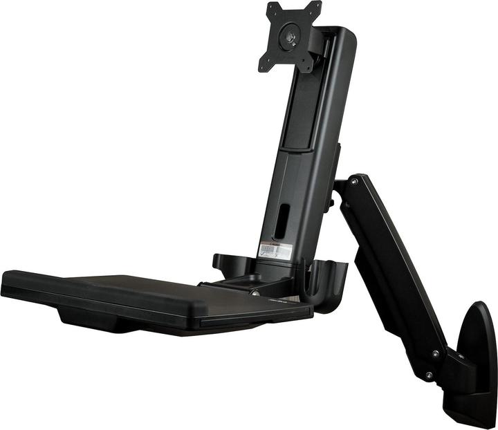 Produktbild StarTech Wandmontage Sitz-/ Steh Workstation - 1 Monitor bis zu 60,96cm 24Zoll - VESA - Höhenverstellbarer... (Wand, 24")
