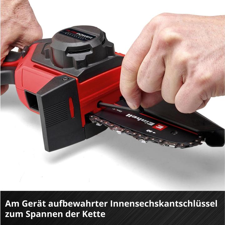 Actual product image Einhell Akku-Astkettens?ge GE-PS 18/15 Li Bag Kit (Battery chain saw)
