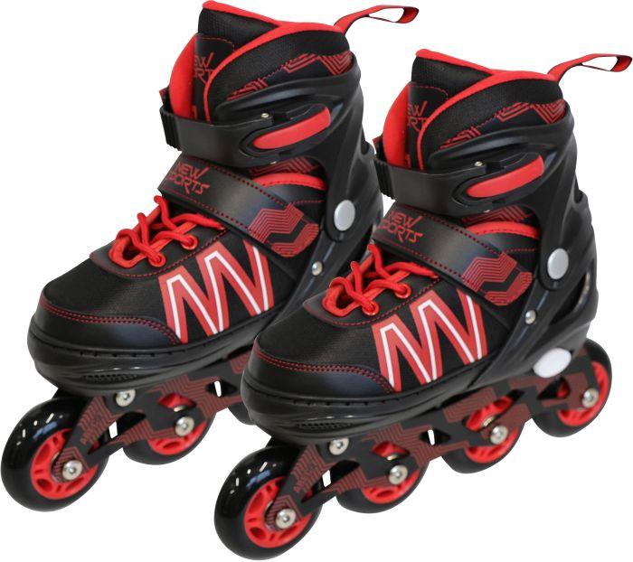New Sports Inliner schwarz/rot ABEC 7, Grösse 31-34 (31)