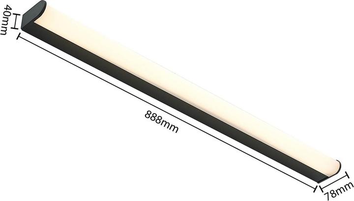 Image du produit Lindby Ulisan Applique LED pour salle de bain, ronde, 88,8 cm (1110 lm)