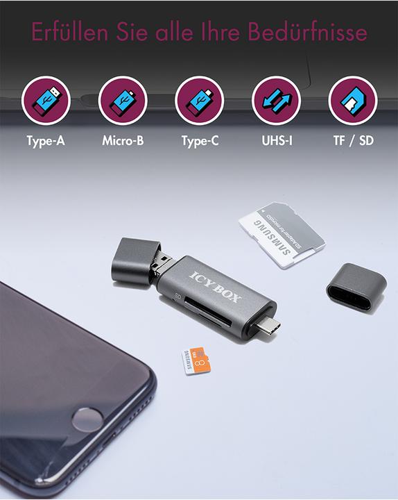 Image du produit Icy Box Ib-Cr200-C (USB, USB 2.0 Micro-B)
