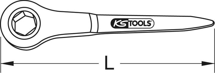 Produktbild KS Tools BRONZEplus Bauknarre, 6-kant, mit Zentrierspitze 32 mm