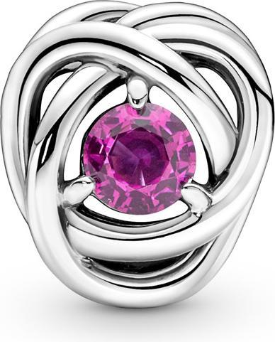 Immagine prodotto Pandora Pietra di nascita di ottobre rosa Eternity Circle Charm (Con pietra/e, Argento 925)