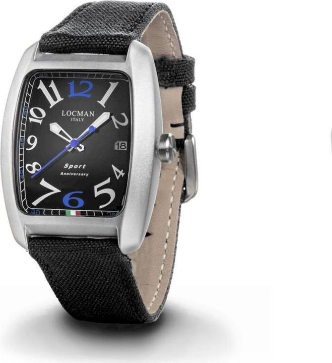 Produktbild Locman Italy Herrenuhr Sport Anniversary schwarz/blau Ref. 0471 (Analoguhr, 37 mm)