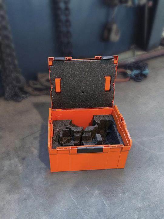Actual product image Fein L-BOXX tool case 238 with inlay ( VersaMAG), length 35.7 mm, width 44.2 mm, height 25.3 mm