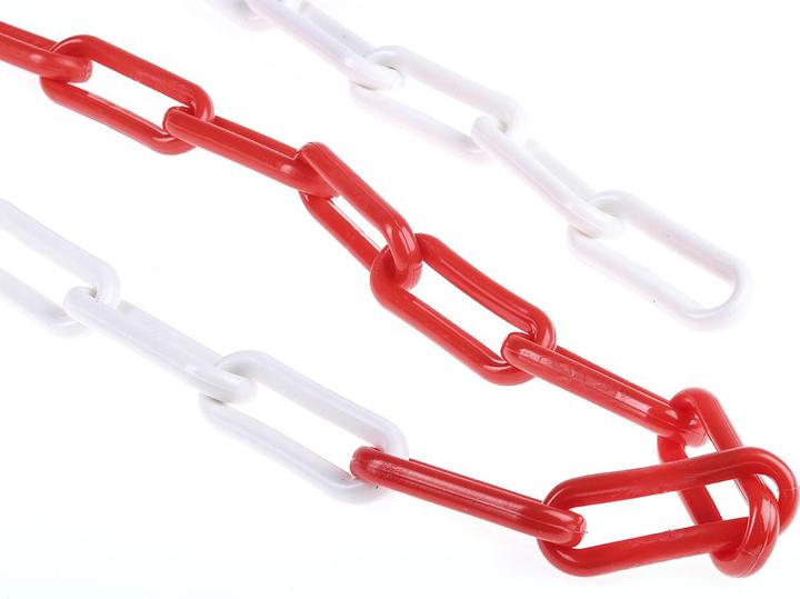 Produktbild RS PRO Kette 8mm rot / weiss (25 m)
