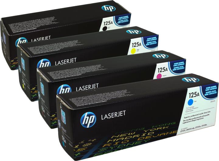 Produktbild HP 4 Toner CB540A-CB543A 125A Multipack BK C M Y 4-farbig (M, C, Y, BK)