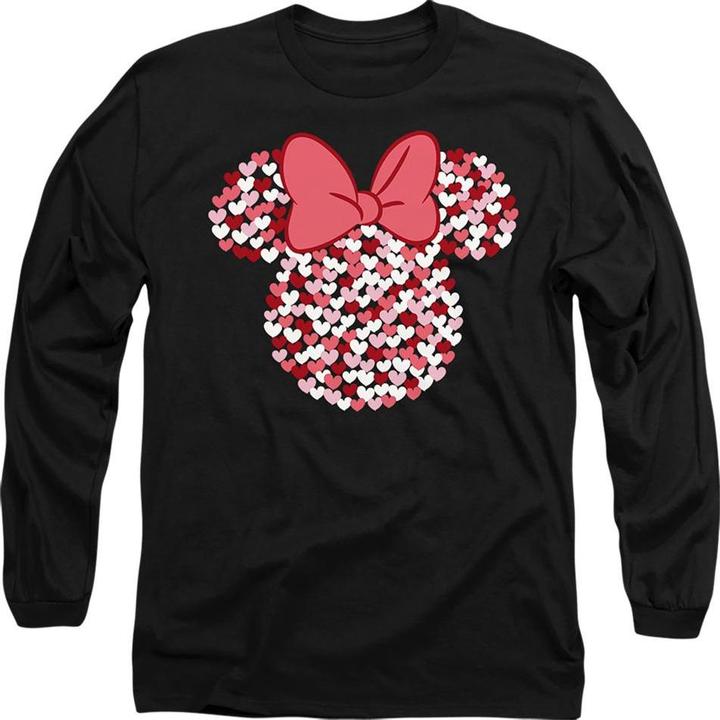 Immagine prodotto Disney Maglietta San Valentino Topolina Sagoma di Orecchie a Cuore Adulto Unisex (L)