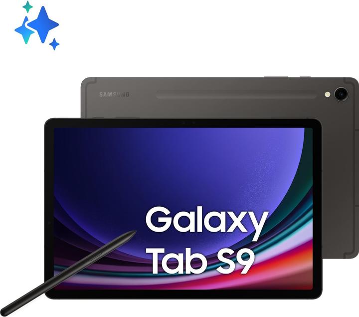 Actual product image Samsung Galaxy Tab S9 WiFi (WLAN only, 11", 256 GB, Graphite grey)