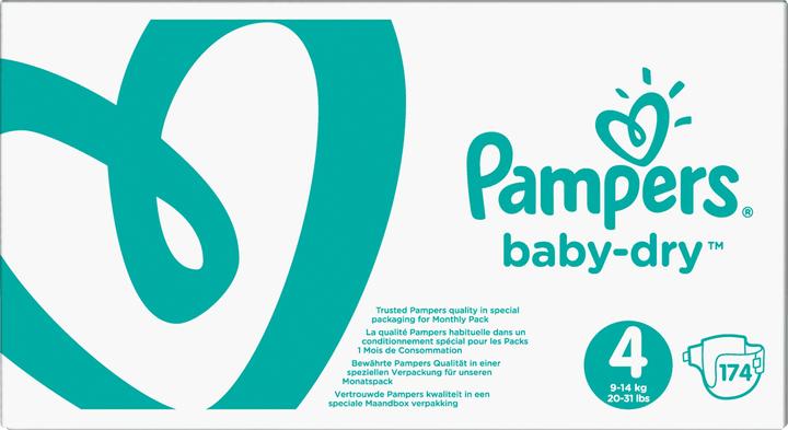 Image du produit Pampers Bébé sec (Taille 4, Pack mensuel, 174 pièce(s))