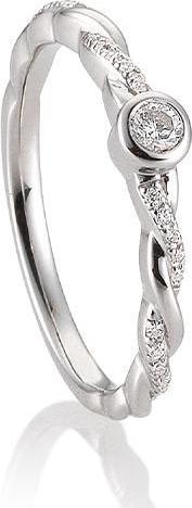 Breuning RING - BRILL. 0,176 Ct. H/si (48, 750/18 K Gold)