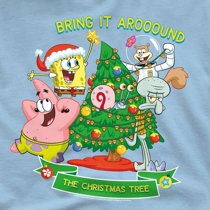 Immagine prodotto Spongebob Squarepants Aroooound The Christmas Tree Maglietta Patrick Star (Patrick Stella) Uomo (XL)