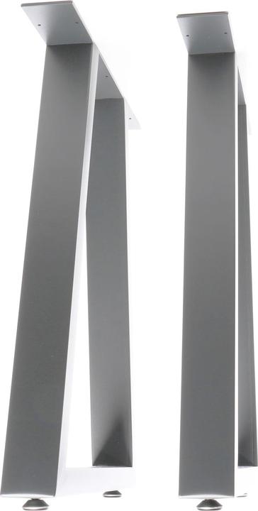 Produktbild Wiltec XPOtool Tischbeine 2x Tischgestell grau Industrial Trapez 60x72cm Tischkufen