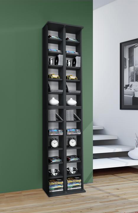 Actual product image VCM Wood CD DVD Stand Shelf Almera (42 x 20 x 180 cm)