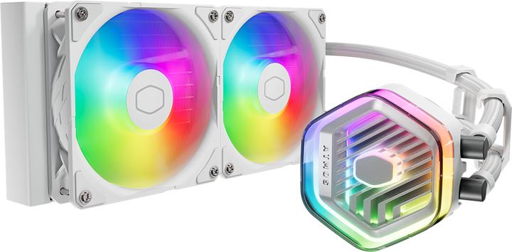 Image du produit Cooler Master MLX-D24M-A25PZ-RW MasterLiquid 240 Atmos ARGB, 4 broches, 2x 120mm, 690-2500 RPM