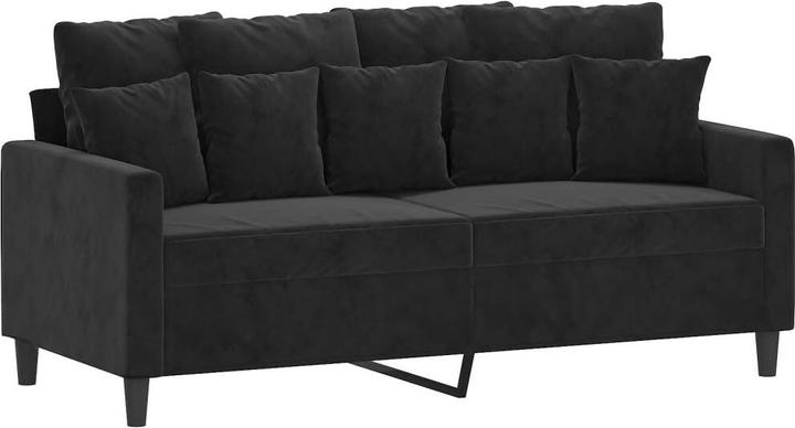 Produktbild VidaXL 2-Sitzer-Sofa Schwarz 140 cm Samt,Farbe: Schwarz,Material (2-Sitzer)