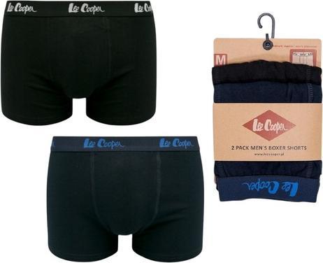 Immagine prodotto Lee Cooper Herren Boxershorts Duobox Schwarz/Marineblau (M)